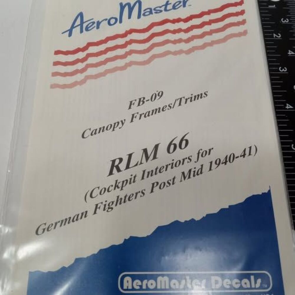 AeroMaster Decals FB-09 RLM 66 Canopy Frames/Trims All Scales
